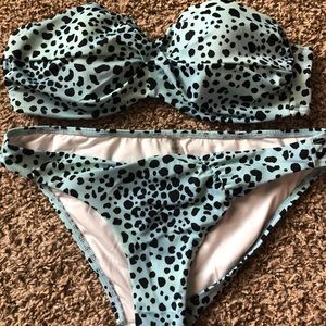 Strapless Leopard VS swim suit